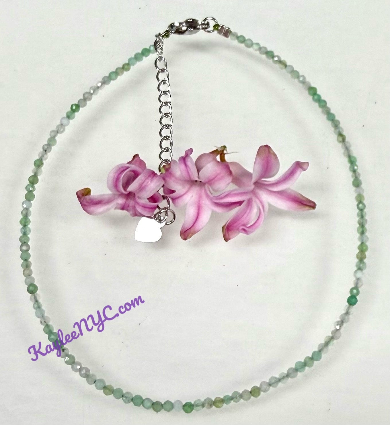 6 PCs 2mm Natural Chrysoprase Anklets Crystal Healing Energy
