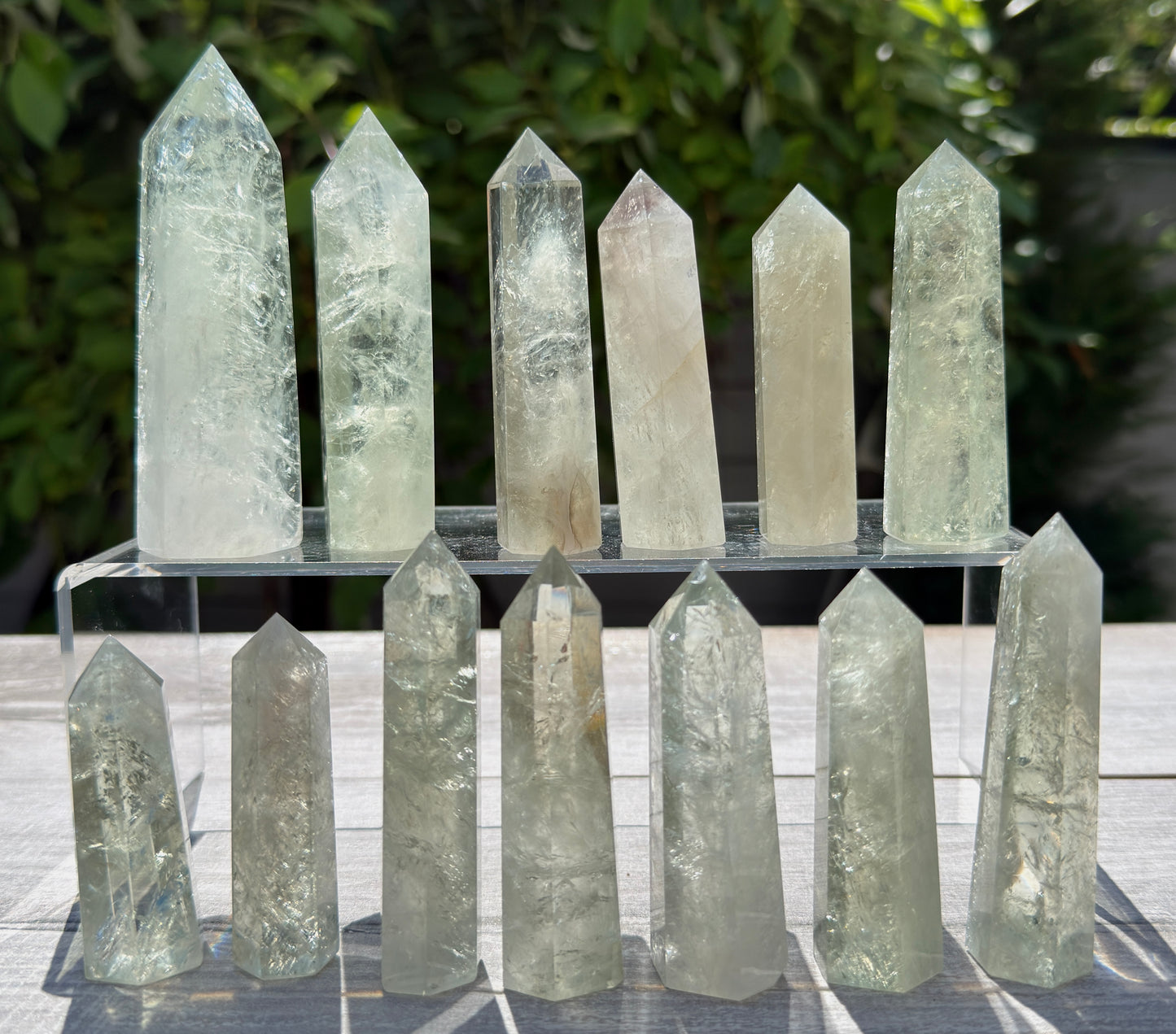 Wholesale Lot 2 Lb Prasiolite Green Amethyst Tower Obelisk Point Crystal Healing