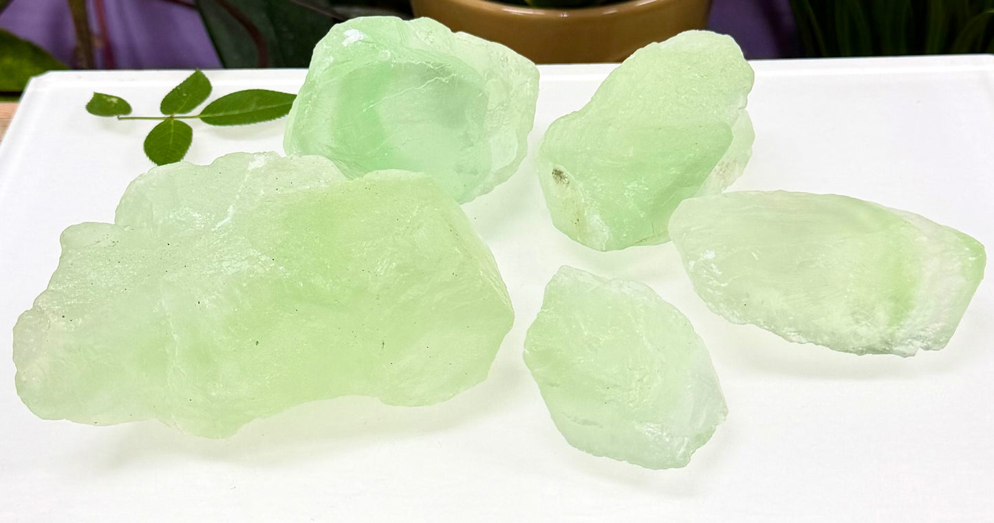 2 lbs Natural Green Fluorite Rough Crystals Healing Energy