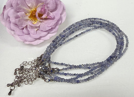 6 PCs 2mm Natural Tanzanite Anklets Crystal Healing Energy