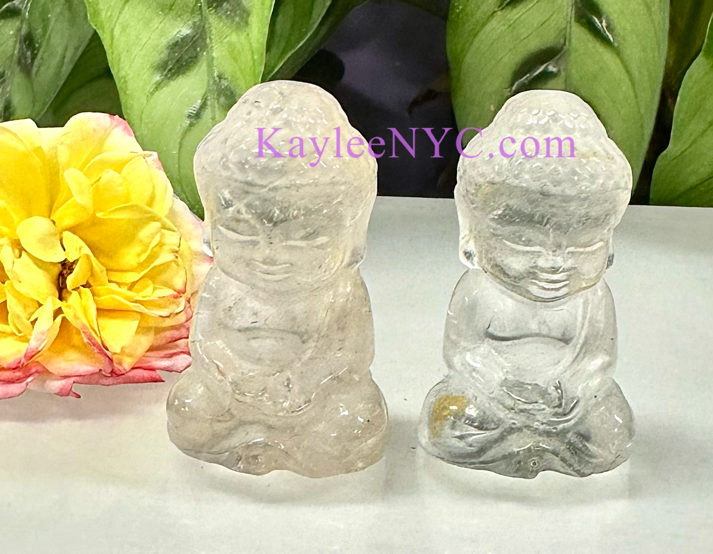 9 Pcs 2.5” Natural Crystal Guanyin Female Buddha