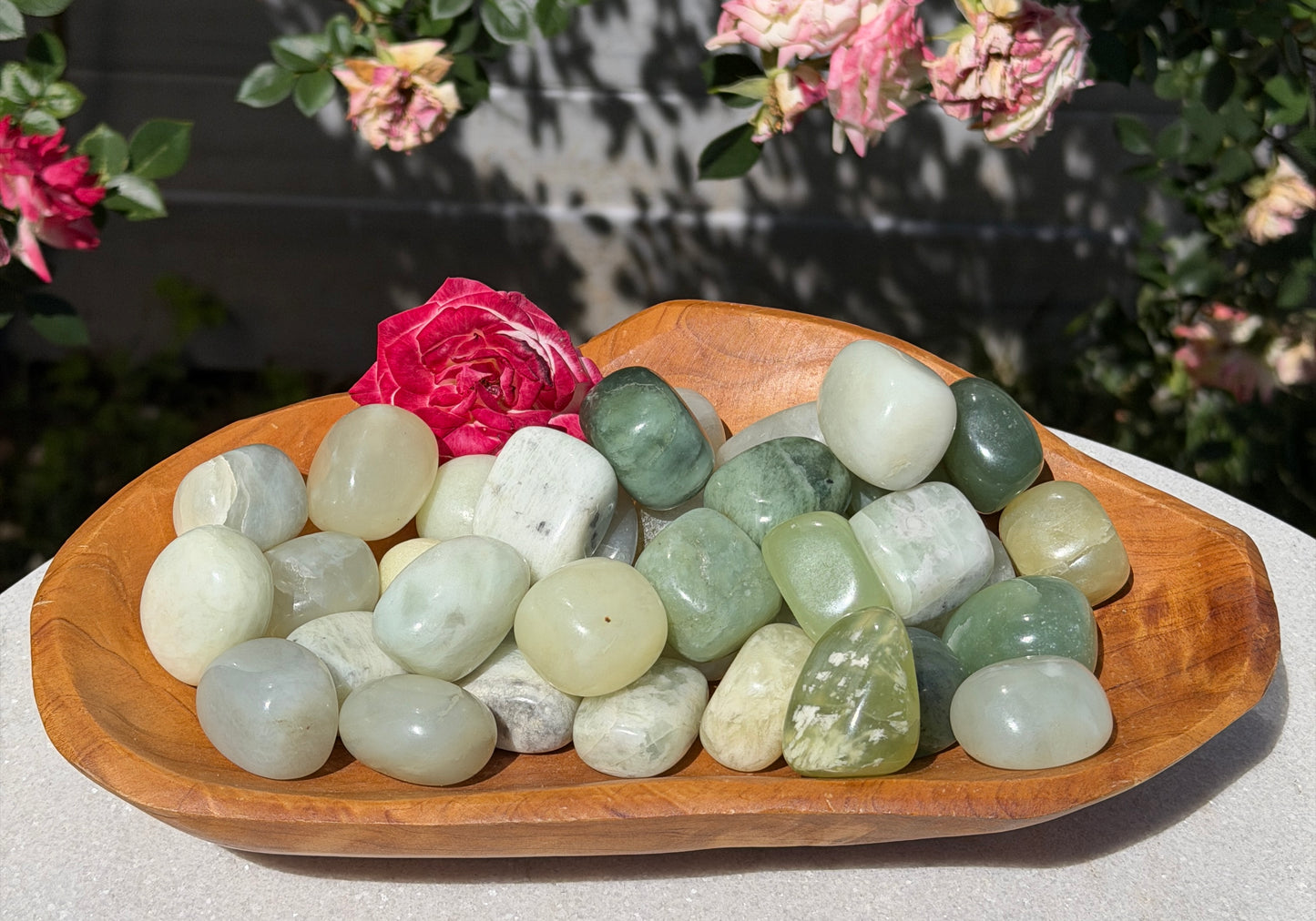 Wholesale Lot – 2 lbs Natural Jade Tumbled Crystals – Nice Quality