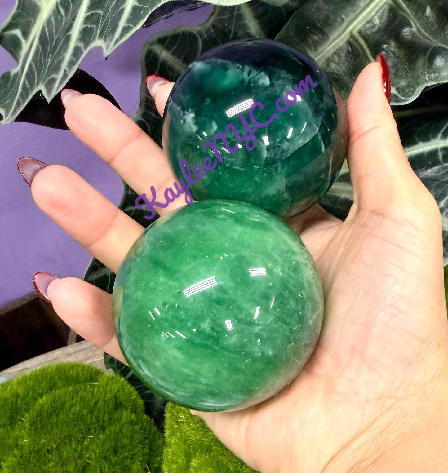 Wholesale Lot 4 to 5 Pcs Natural Green Fluorite Sphere Crystal Ball 3.9-4lbs Healing