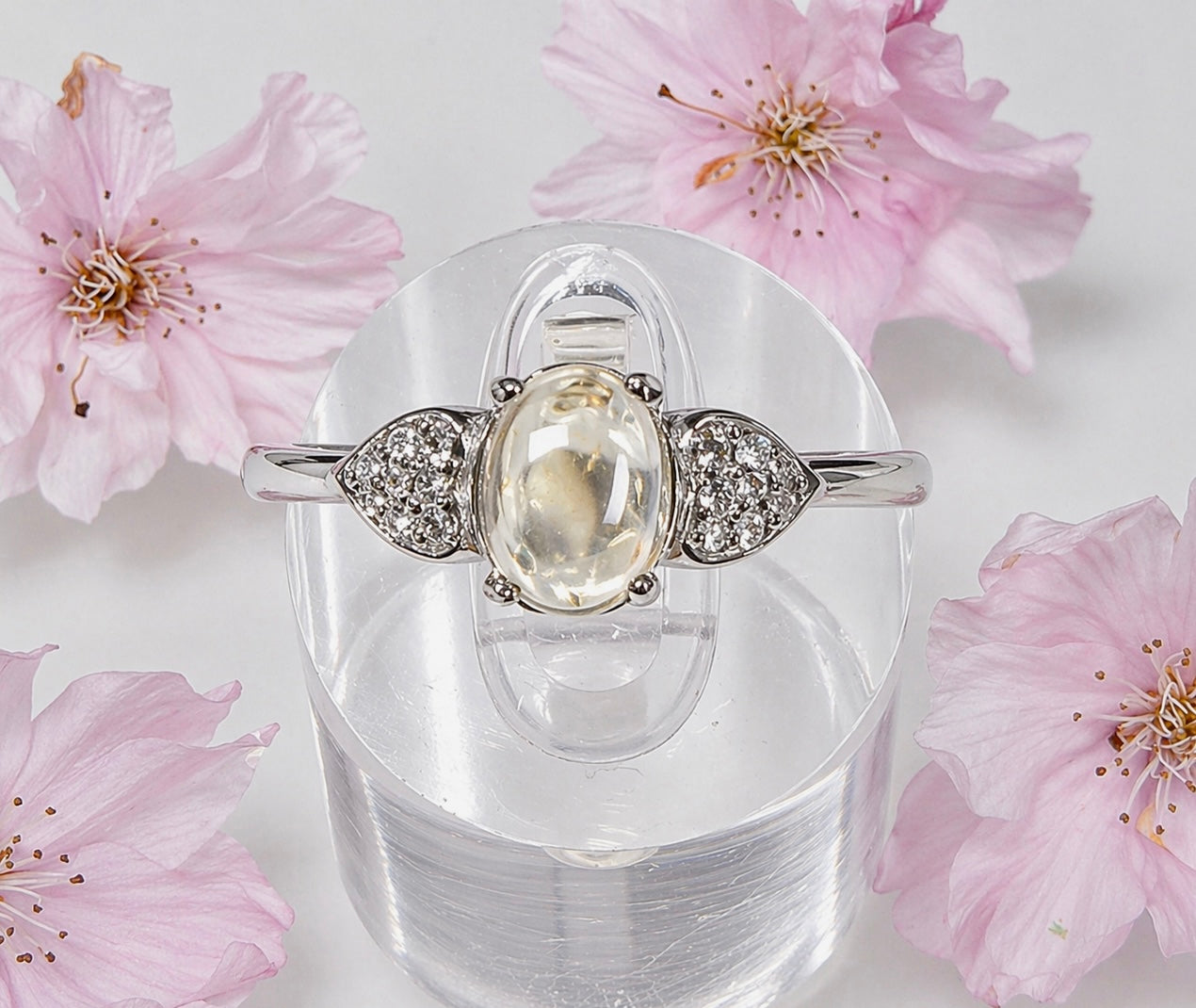 Wholesale Lot 7 pcs Citrine Stainless Steel Ring 5x7mm
