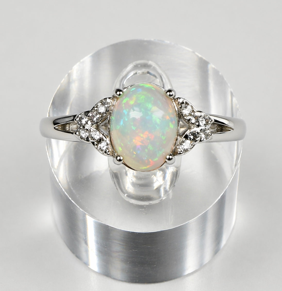 Wholesale Lot 7 pcs Natural Opal Stainless Steel Ring 7x9mm