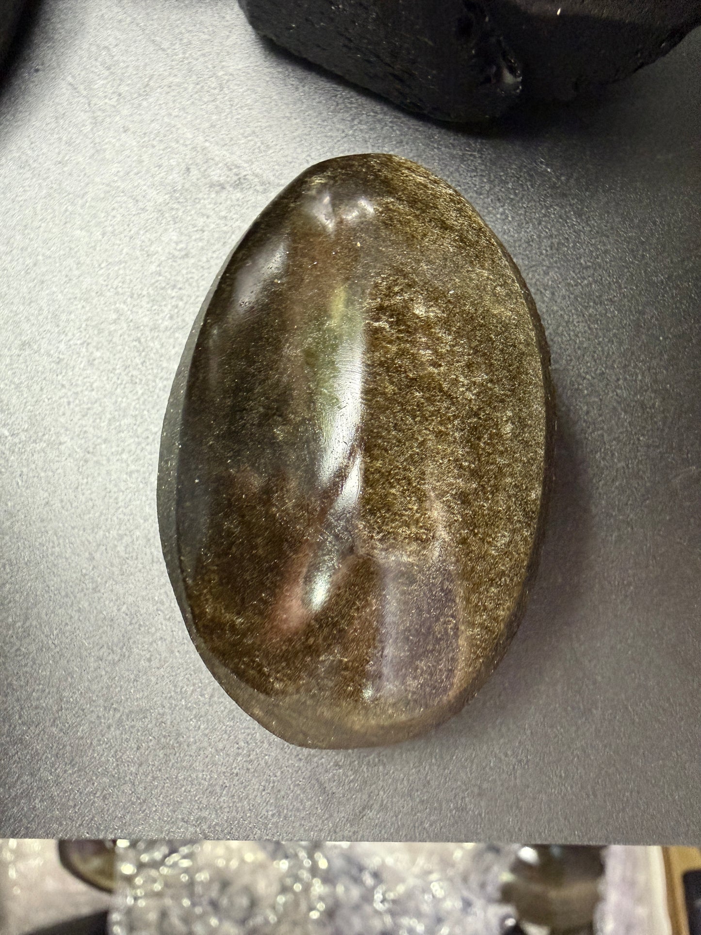 Wholesale Lot 2 Lb Natural Gold Sheen Obsidian Half Polish Crystal Healing Energy
