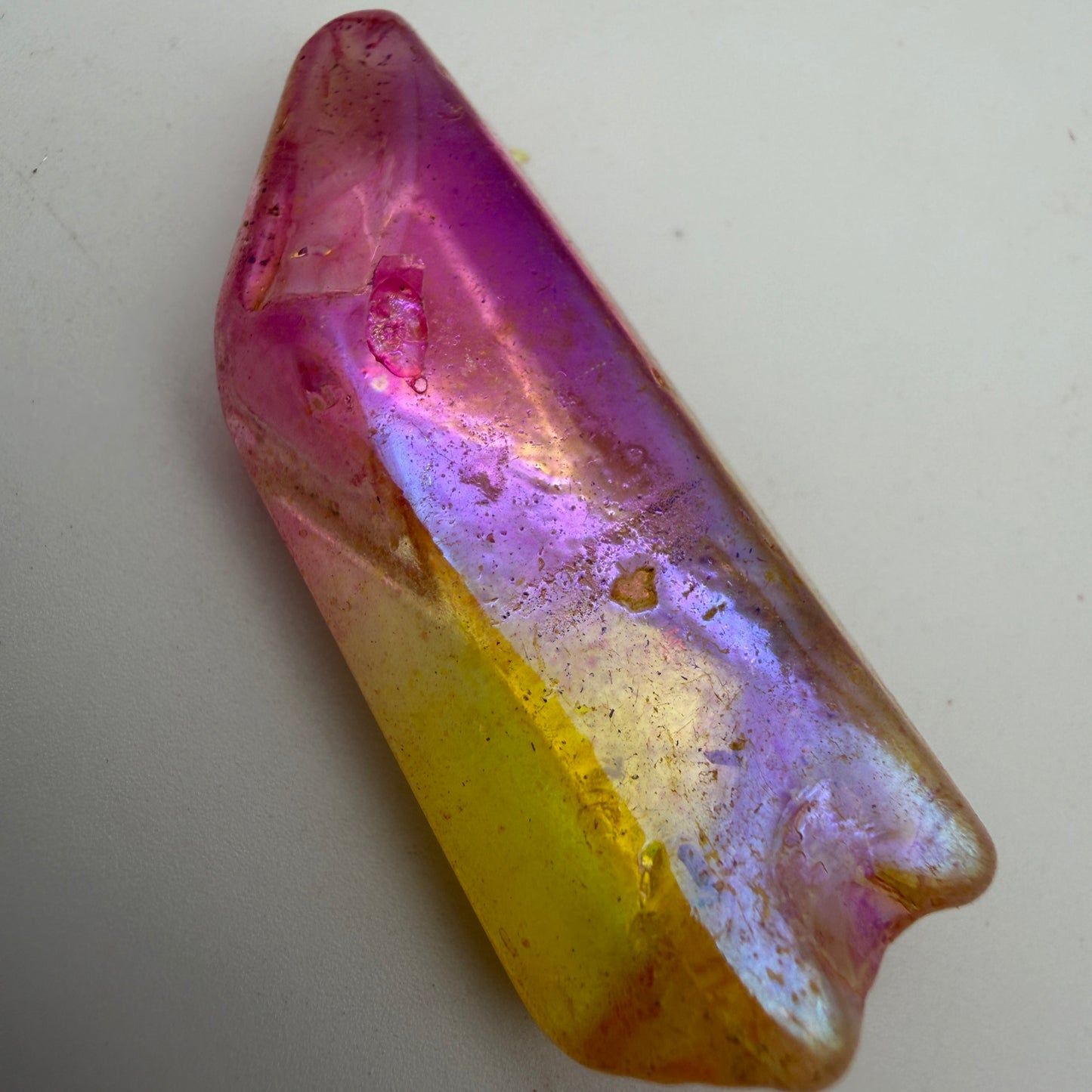 Wholesale Lot 1 Lb Rainbow Aura Quartz Wand Tumble Crystal Nice Quality