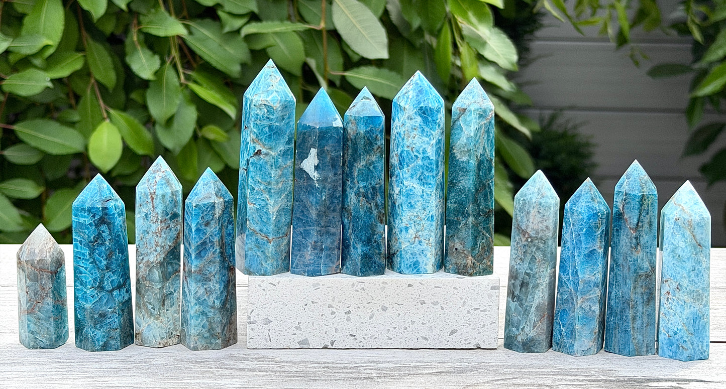 Wholesale Lot 2 lbs Natural Apatite Tower Obelisk Point Wand Crystal Energy Healing