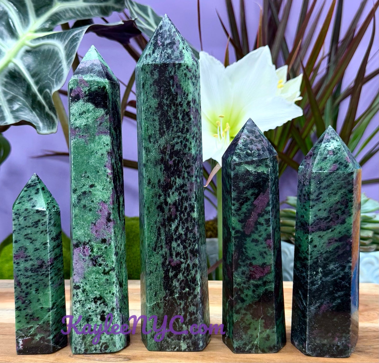 Wholesale Lot 4-5 PCs large Natural Ruby Zoisite Obelisk Tower Point Crystal Healing