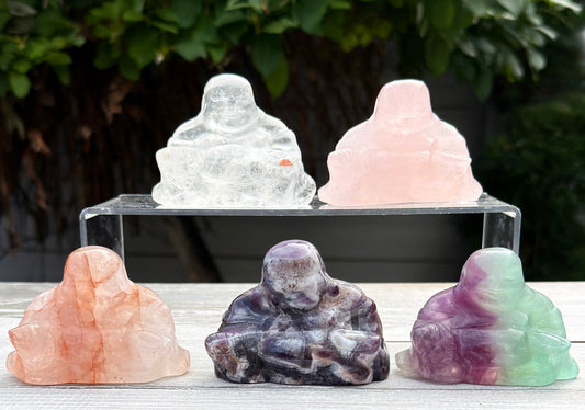 Wholesale Lot 8cm Mixed Natural Crystals Buddha Energy Healing