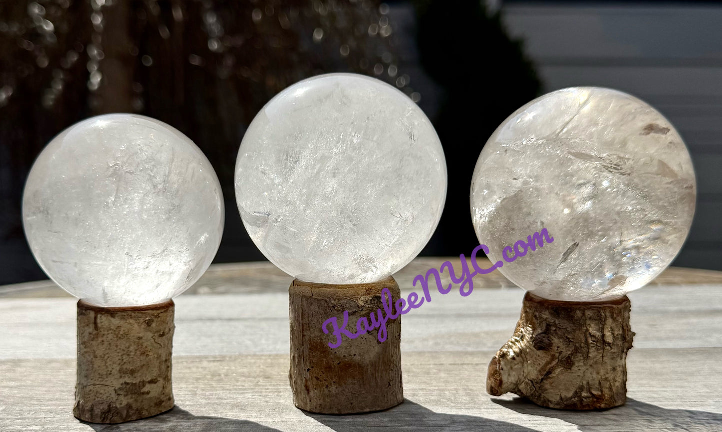 Wholesale Lot 3-4 pcs Natural Clear Quartz Crystal Spheres Healing