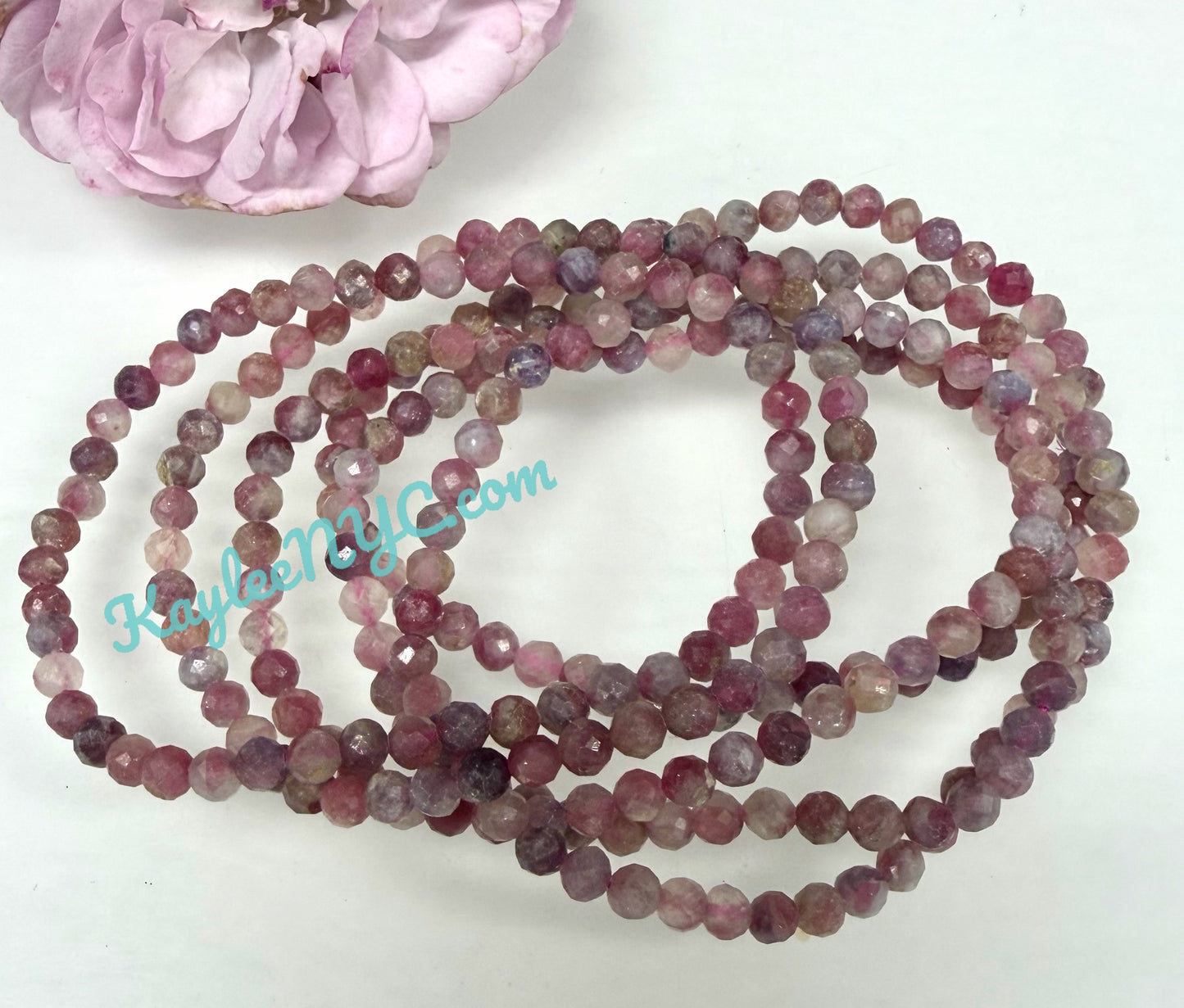 Wholesale Lot 6 Pcs Natural Faceted Unicorn Stone 4mm 7.5” Crystal Healing Stretch Bracelet