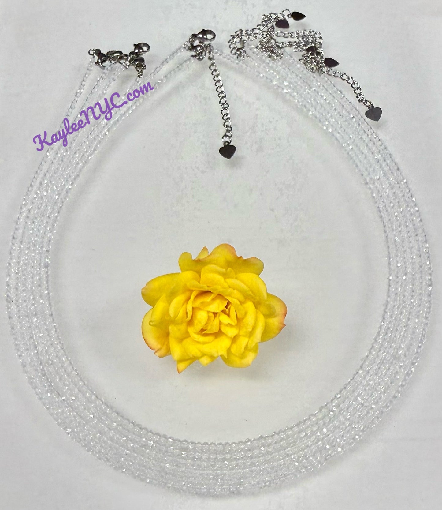 6 PCs 2mm Natural Clear Quartz Necklaces