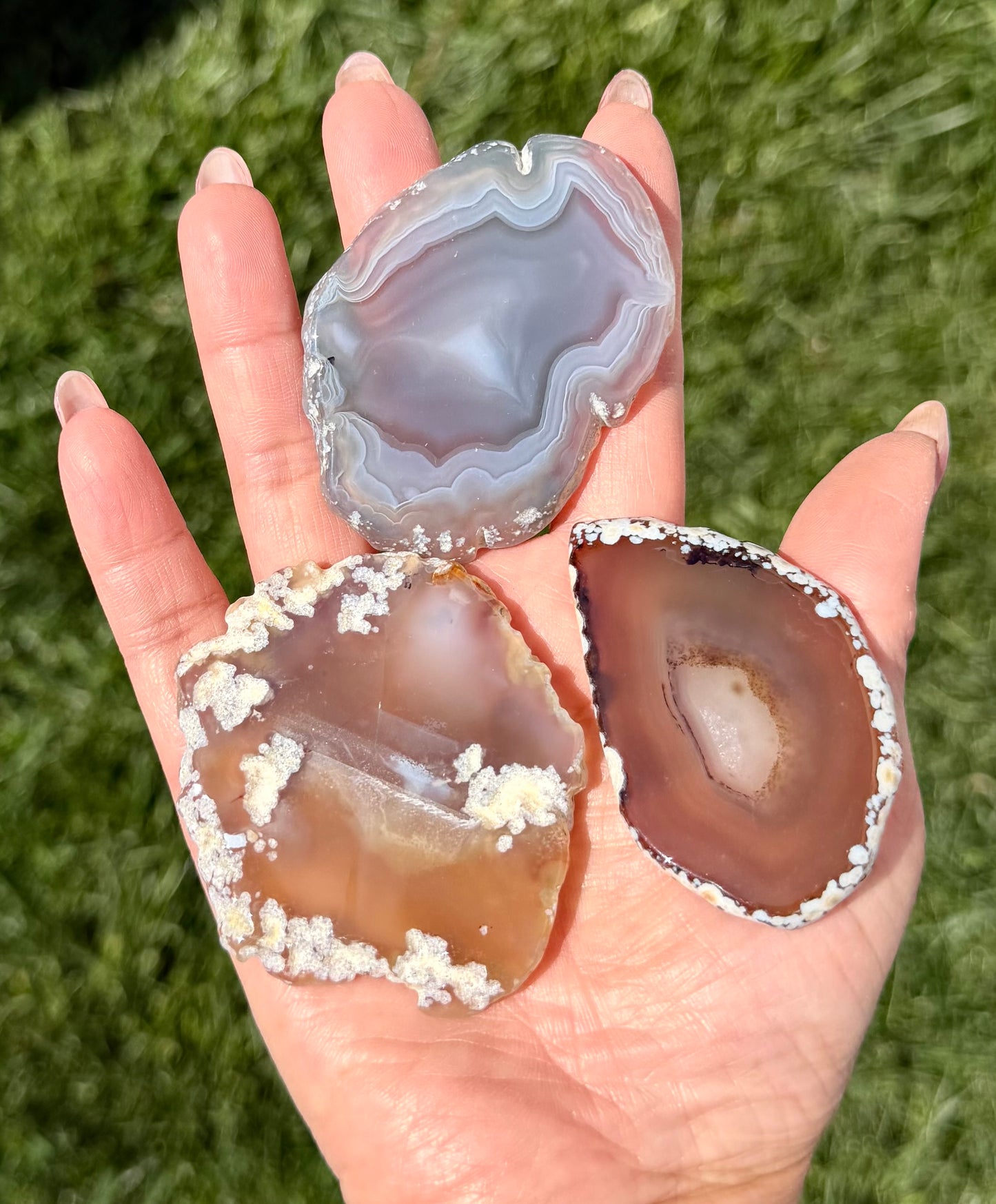 2 lbs Natural Agate Slabs crystal healing energy