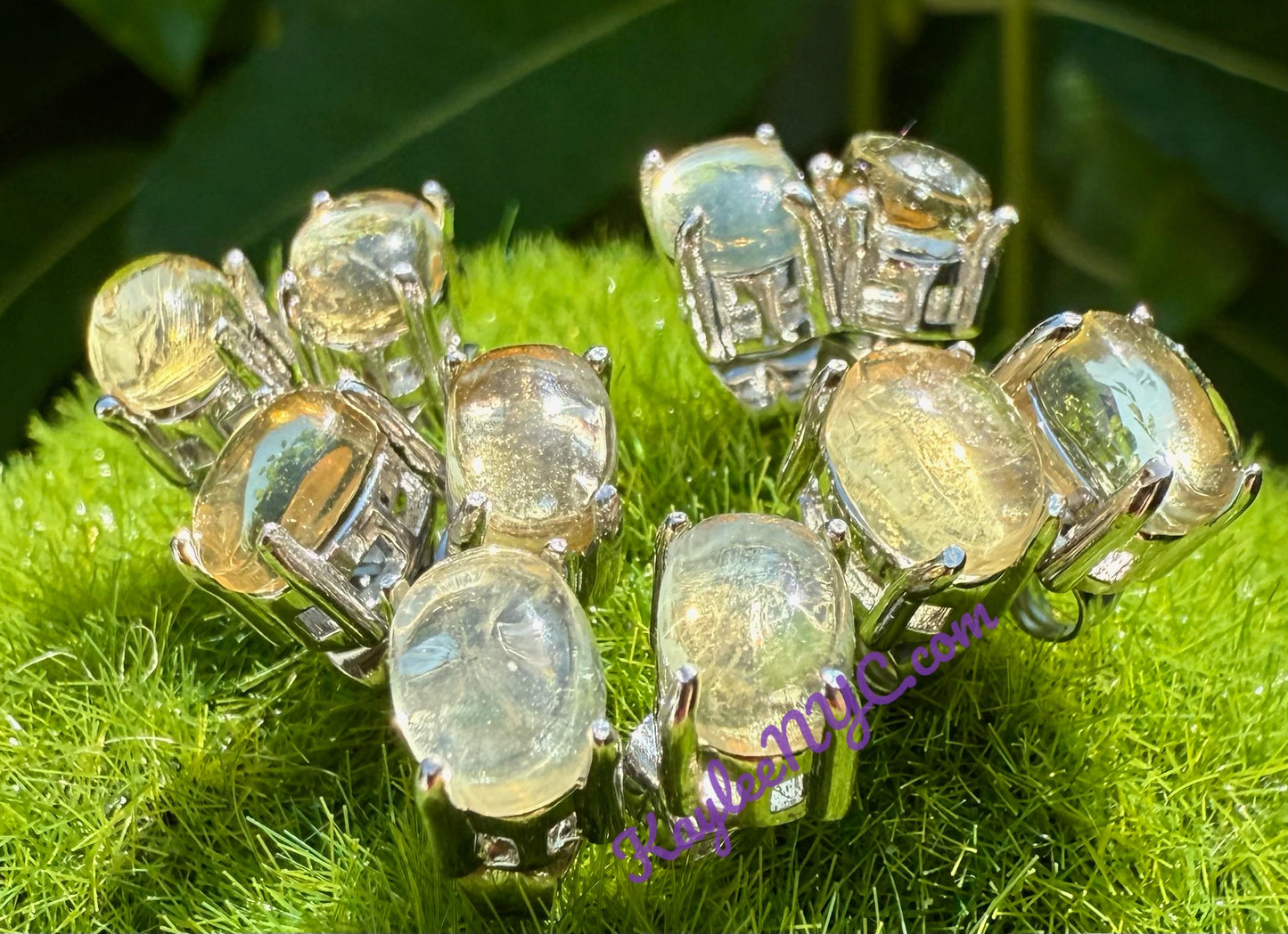 Wholesale Lot 5 Pairs Natural Citrine Sterling Silver(925) Earring Studs 5x7mm