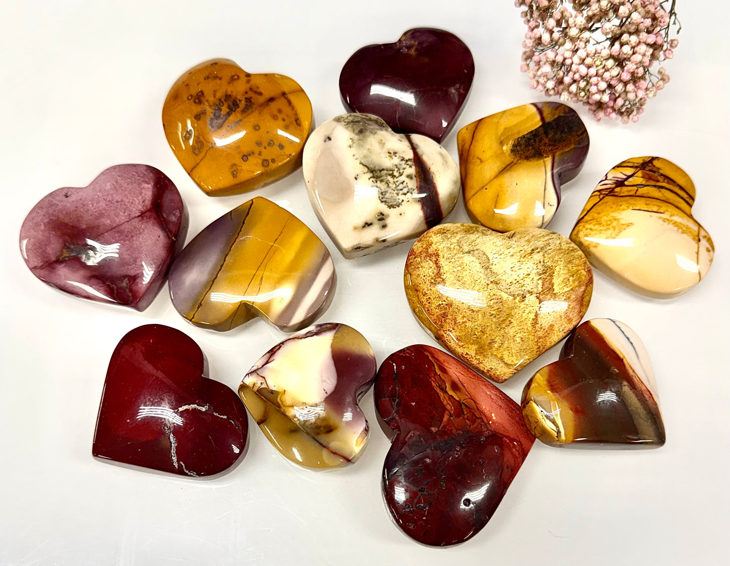 Wholesale 2 Lbs Lot Natural Mookaite Jasper Hearts Crystal Energy