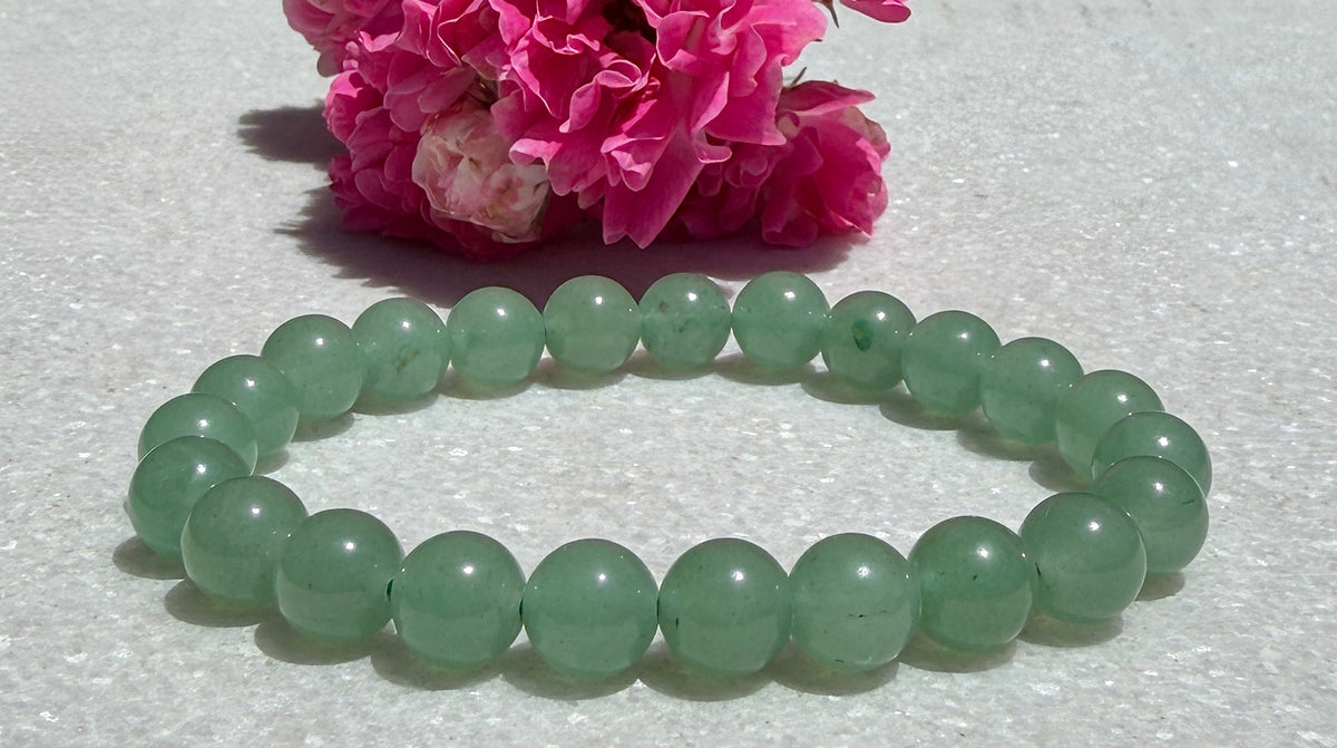 Wholesale Lot 6 Pcs Green Aventurine 8mm 7.5” Crystal Healing Stretch Bracelet