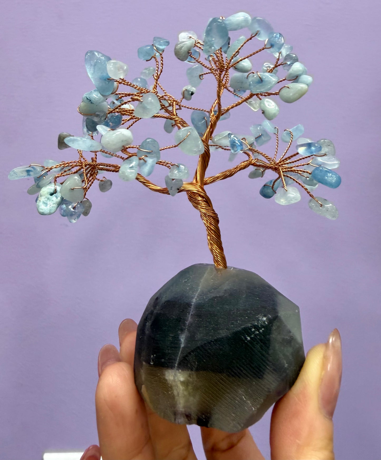 Wholesale Lot 7Pcs Bonsai Tree with Fluorite Crystal Base