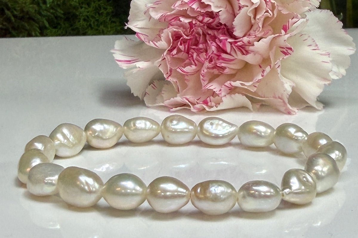 Wholesale 6 Pcs 7-8mm Natural Freshwater Pearl Healing Stretch Bracelet 7.5"