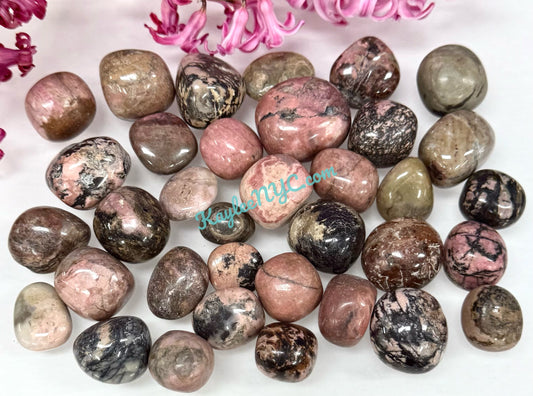 Wholesale Lot 2 Lbs Natural Rhodonite Tumble Healing Energy