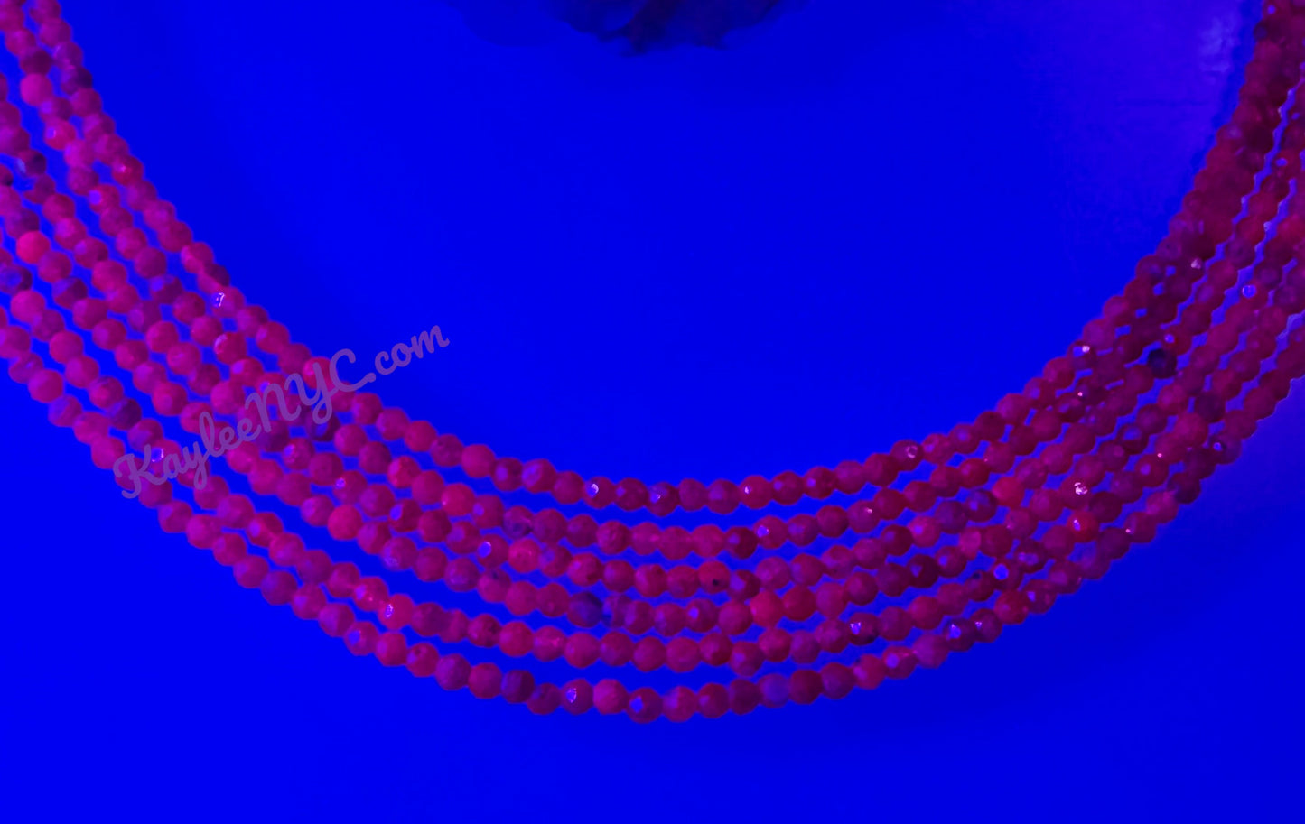 6 PCs 2mm Natural Ruby Necklaces
