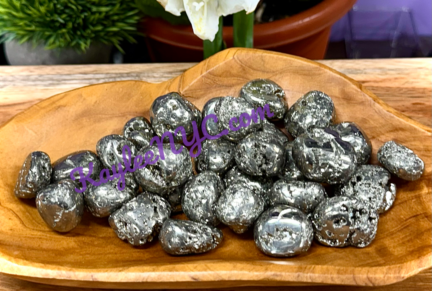 Wholesale Lot 2 Lbs Natural Pyrite Tumble Healing Energy