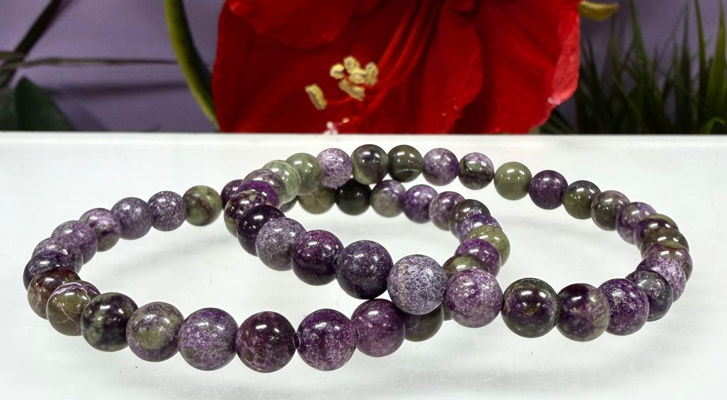 Wholesale 6 Pcs Natural Atlantisite 6mm 7.5” Crystal Healing Stretch Bracelet