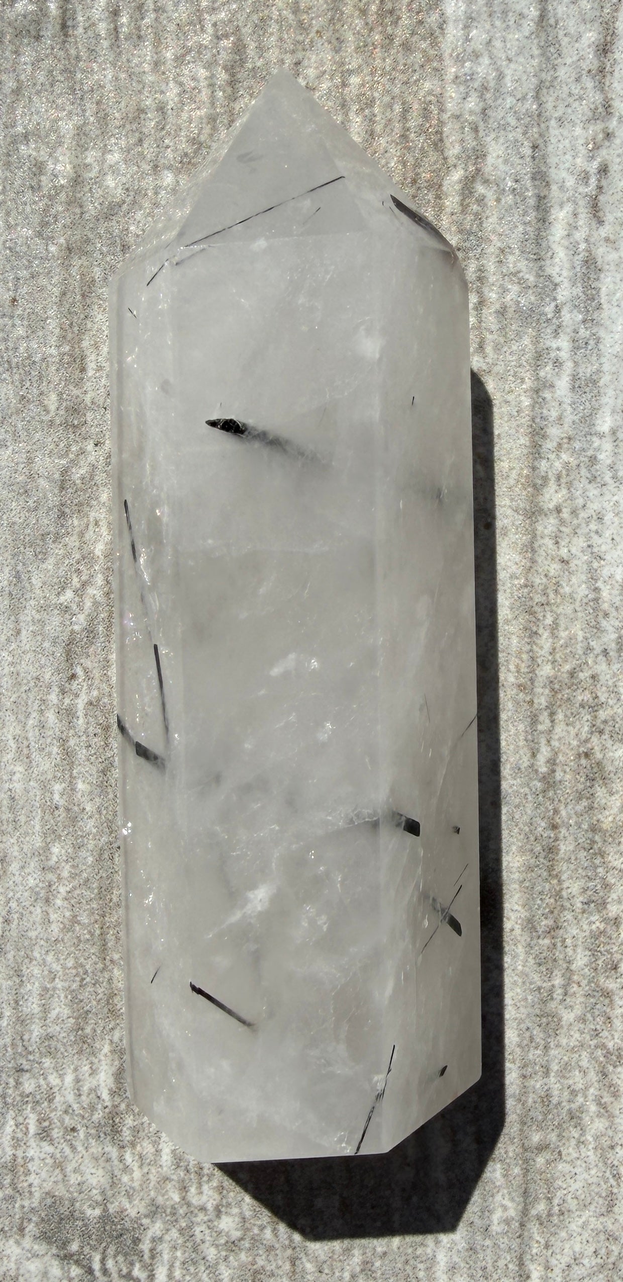 Wholesale Lot 1 Lb Natural Tourmalinated Quartz Obelisk Tower Point Crystal Healing 6-8 pcs