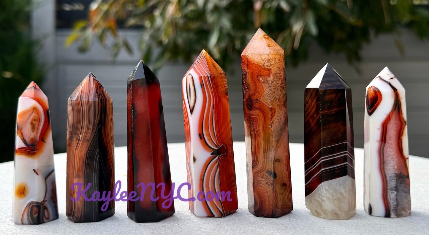 Wholesale Lot 1 lb Natural Sardonyx Obelisk Tower Point Crystal Healing Energy