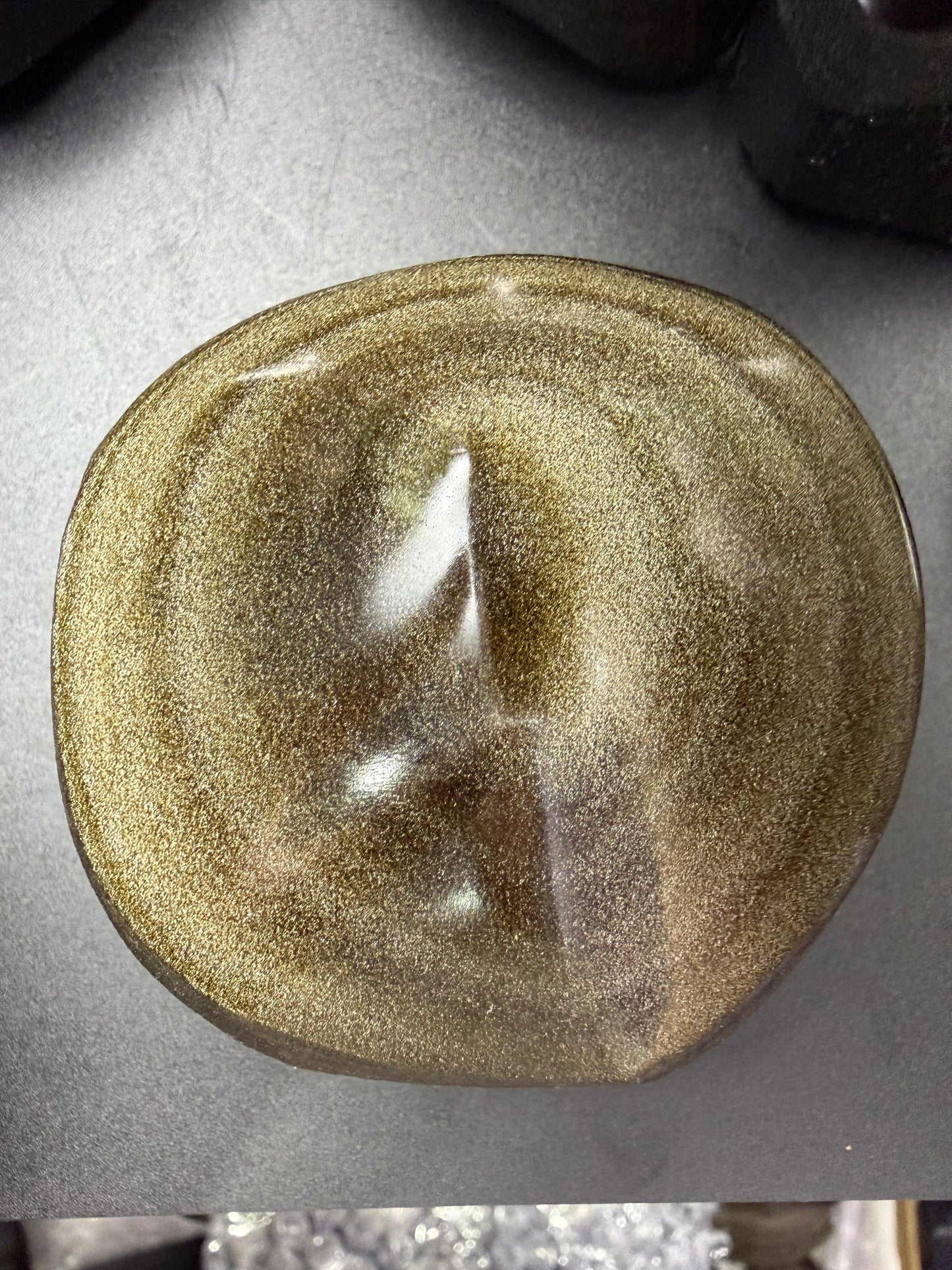 Wholesale Lot 2 Lb Natural Gold Sheen Obsidian Half Polish Crystal Healing Energy
