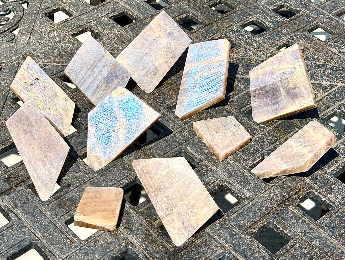 Wholesale Lot 2 lbs Natural Moonstone Slab Crystals healing energy