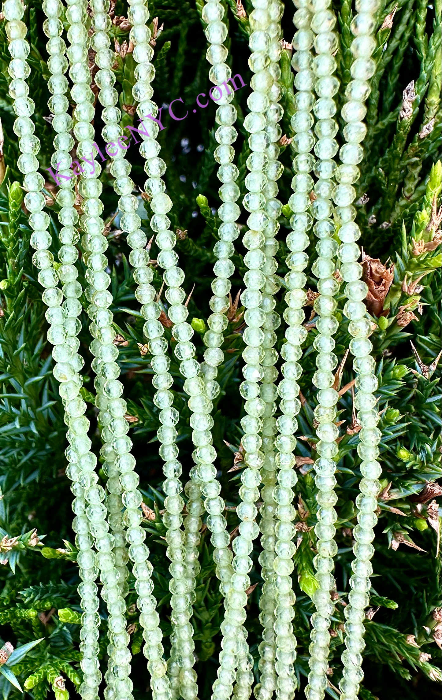 6 PCs 2mm Natural Peridot Necklaces