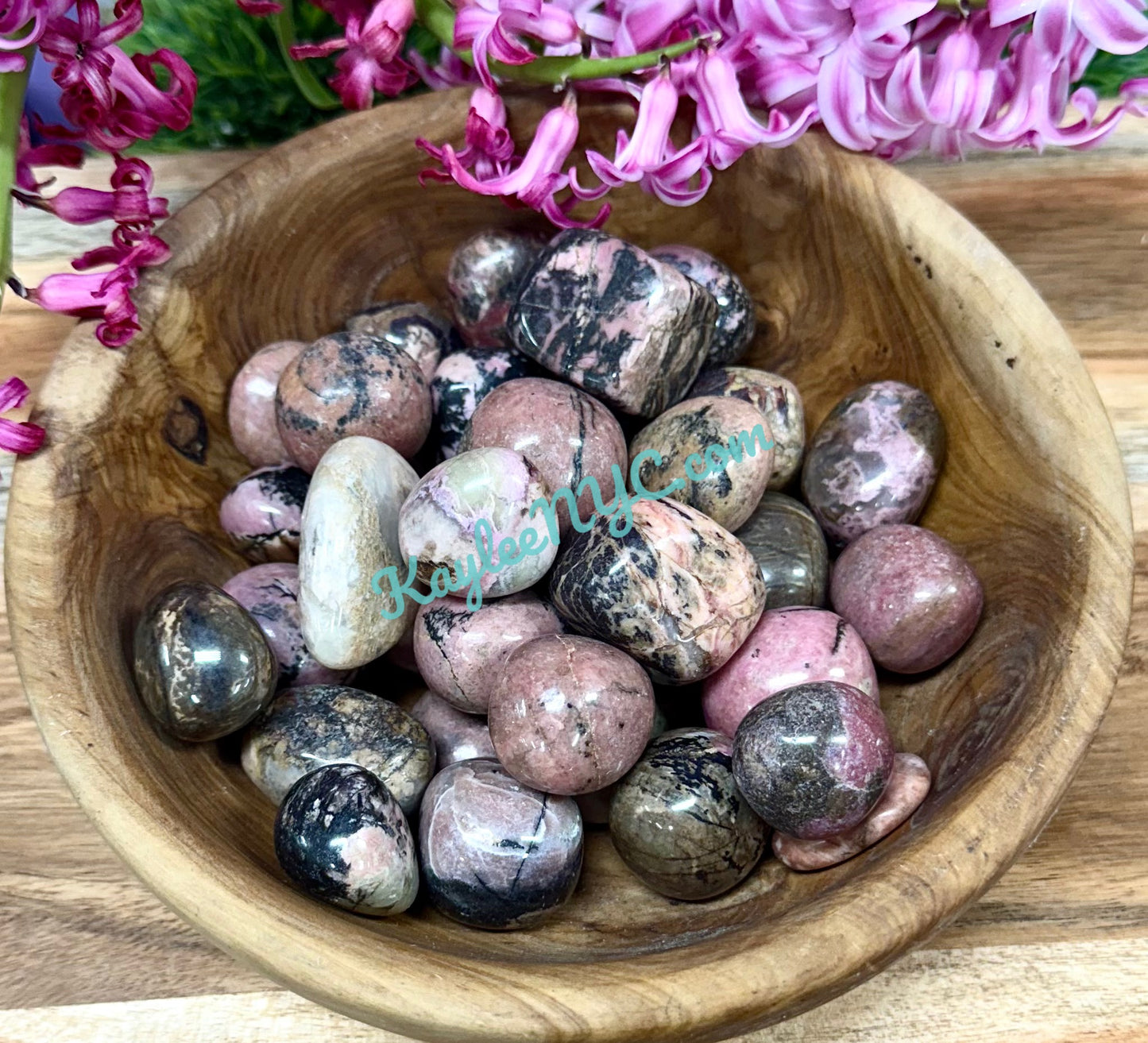 Wholesale Lot 2 Lbs Natural Rhodonite Tumble Healing Energy
