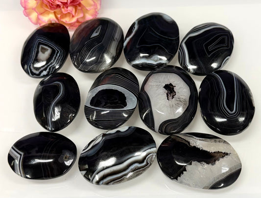 Wholesale 2 Lb Lot Natural Onyx Palm Stones Crystal Energy