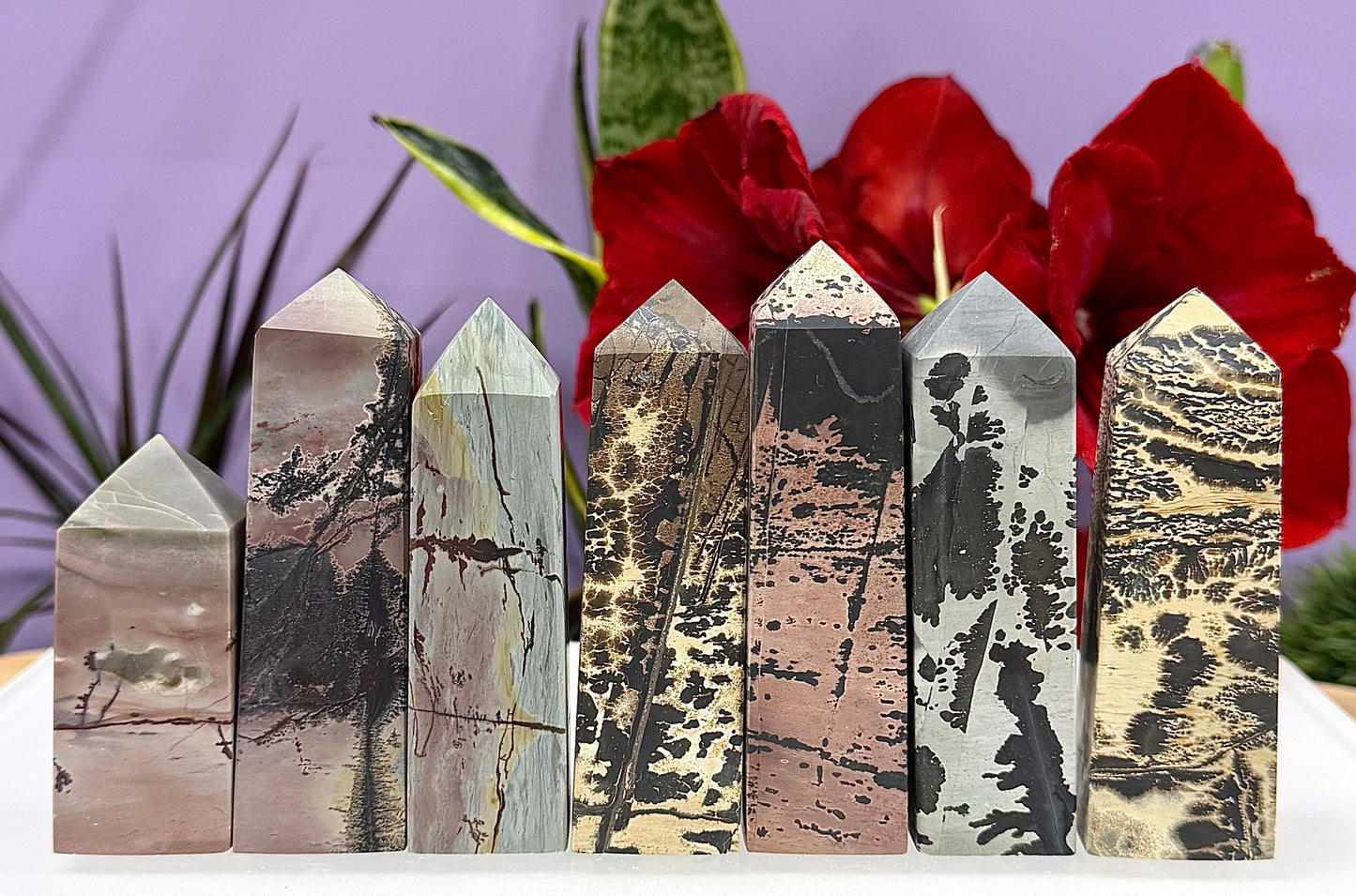 Wholesale Lot 2 lbs Natural Picture Jasper Obelisk Tower Point Crystal Healing Energy