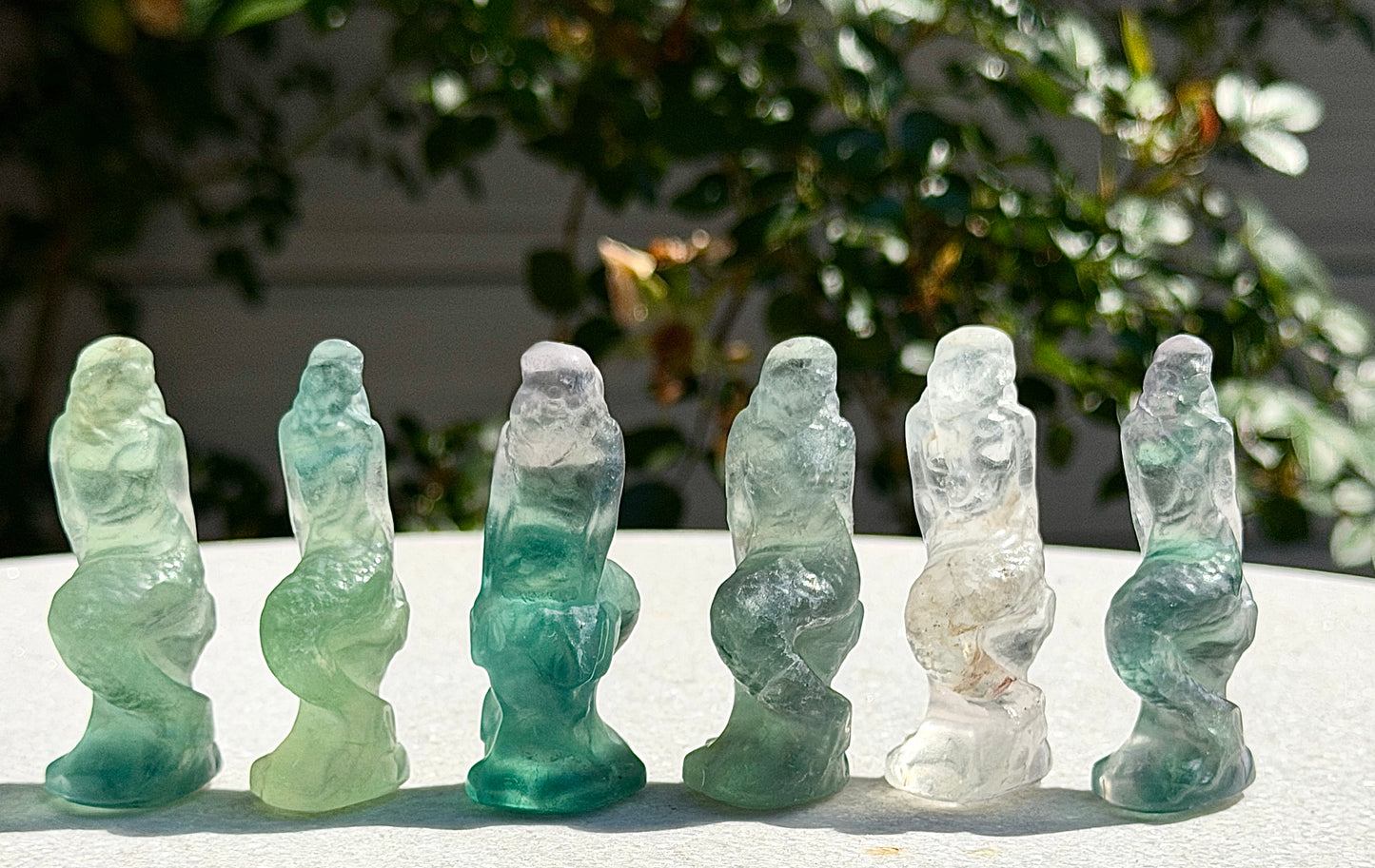 Wholesale Lot 6 PCs Nstural Fluorite Mermaids Crystal Healing Energy