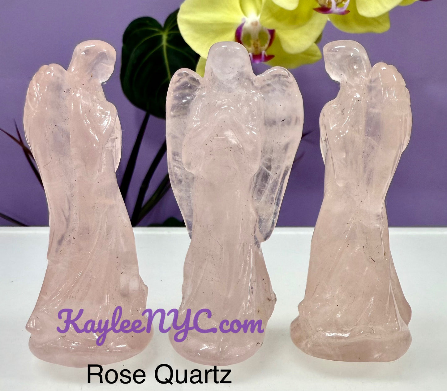 Wholesale Lot 4 PCs Natural Rose Quartz and Fluorite Angels Healing Energy