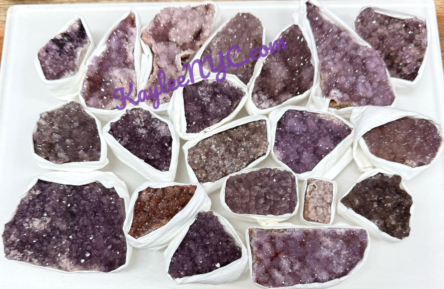 Wholesale Lot 2 lb Natural Amethyst Cluster Raw Crystal