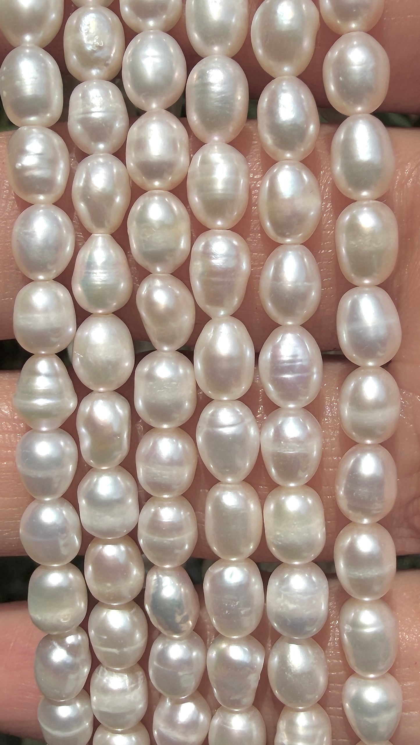 6 PCs 6 pcs ~5mm Natural Freshwater Pearl Necklace Healing Energy