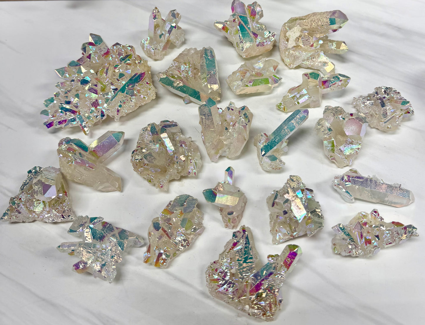 Wholesale 2 lbs Angel Aura Quartz Cluster Natural Crystal