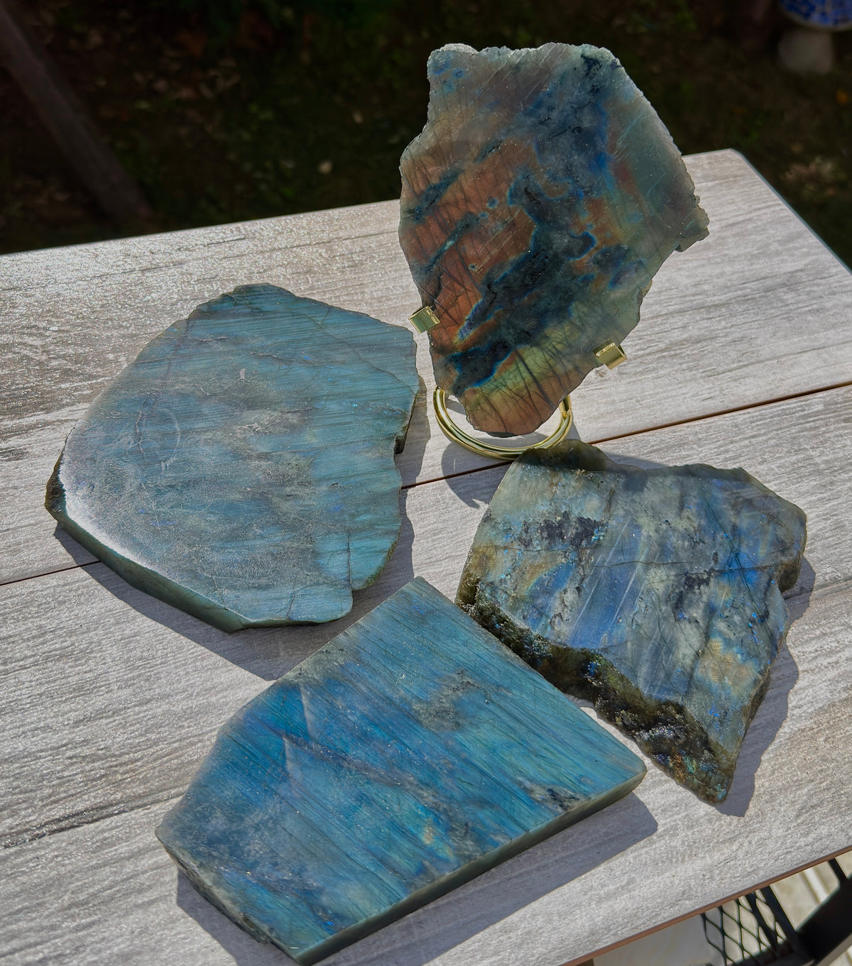 Wholesale Lot 4-5 pcs Natural Labradorite Slab Crystal Healing Energy