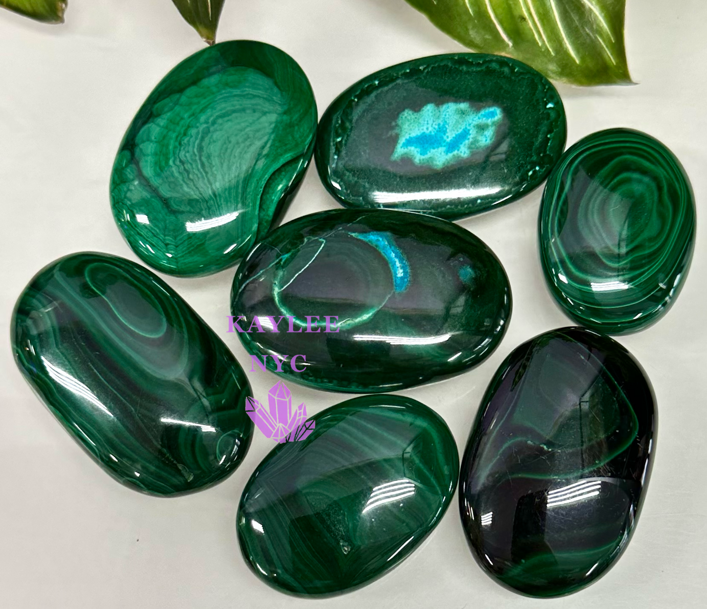 Wholesale Lot 1 lbs Natural Malachite Palm Stones Crystal Natural Energy