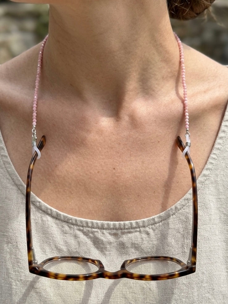 Wholesale Lot – 6 PCS 3mm Faceted Pink Opal Glasses Chains