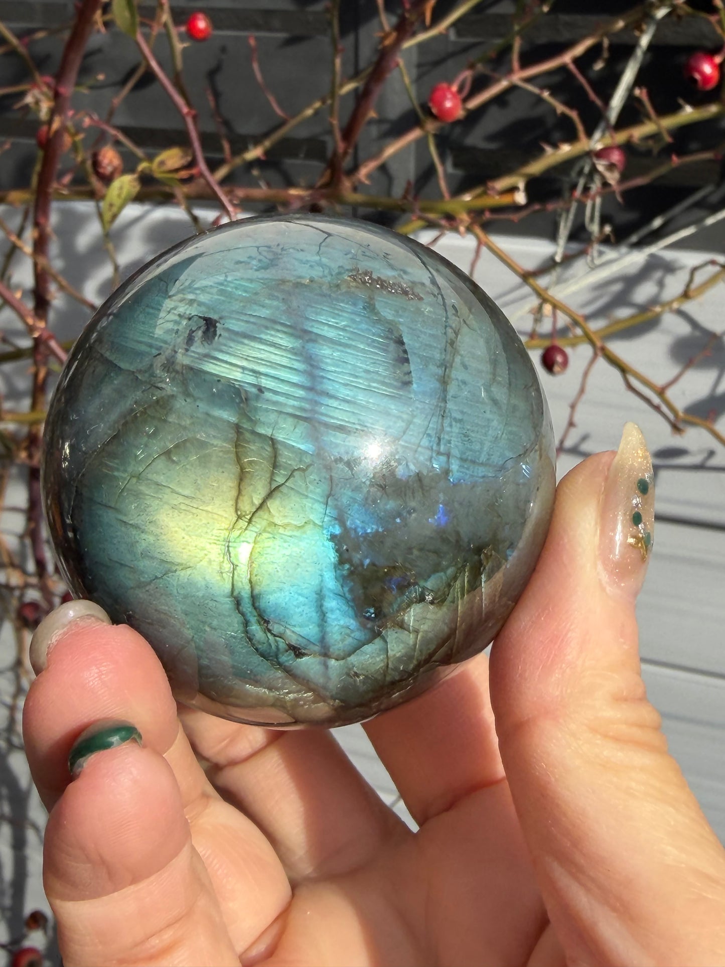 Wholesale Lot 3-4 pcs  Natural Labradorite Sphere Crystal Ball healing energy
