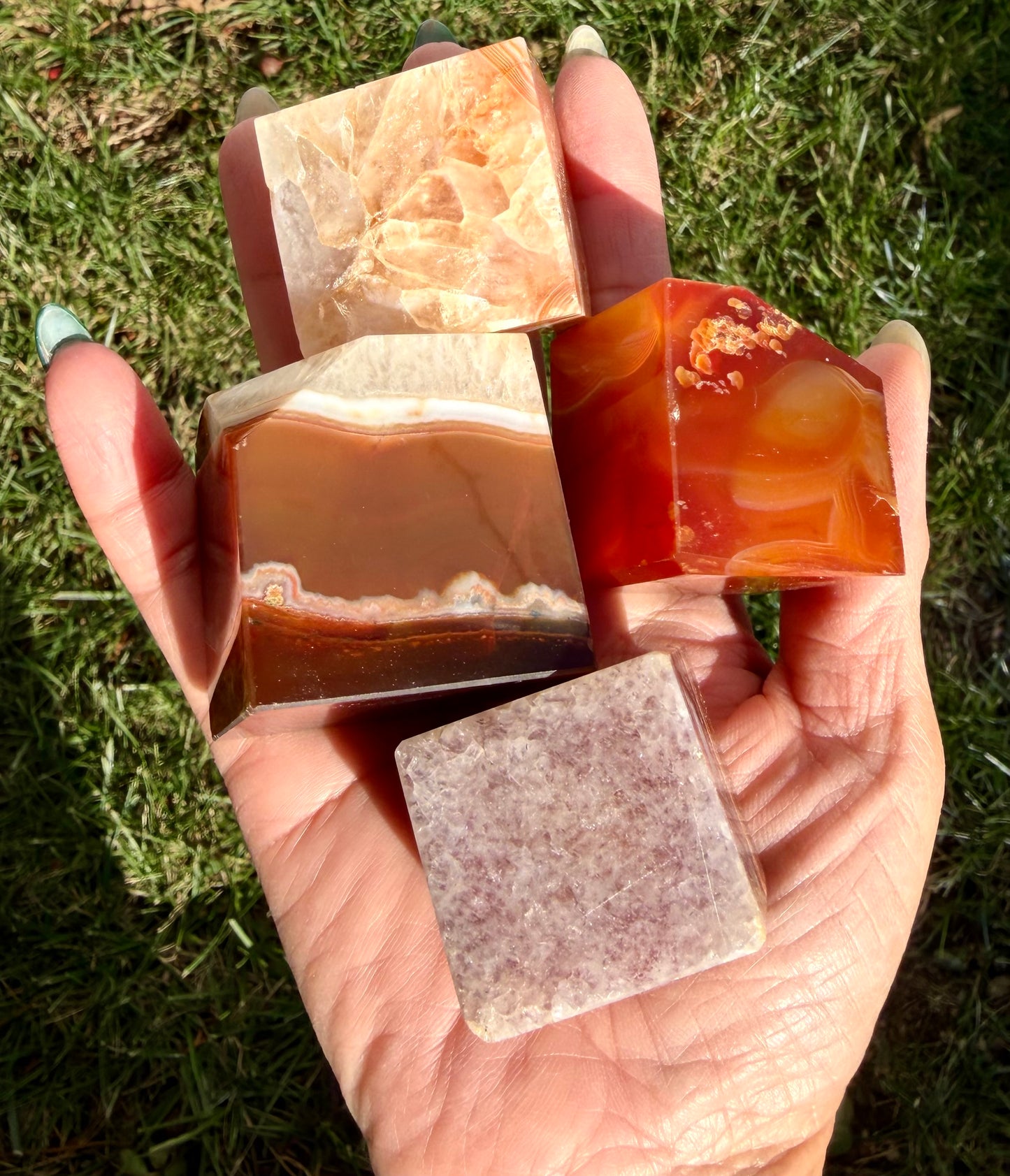 Wholesale Lot 2 lbs Natural Carnelian Cube Crystal Healing Energy