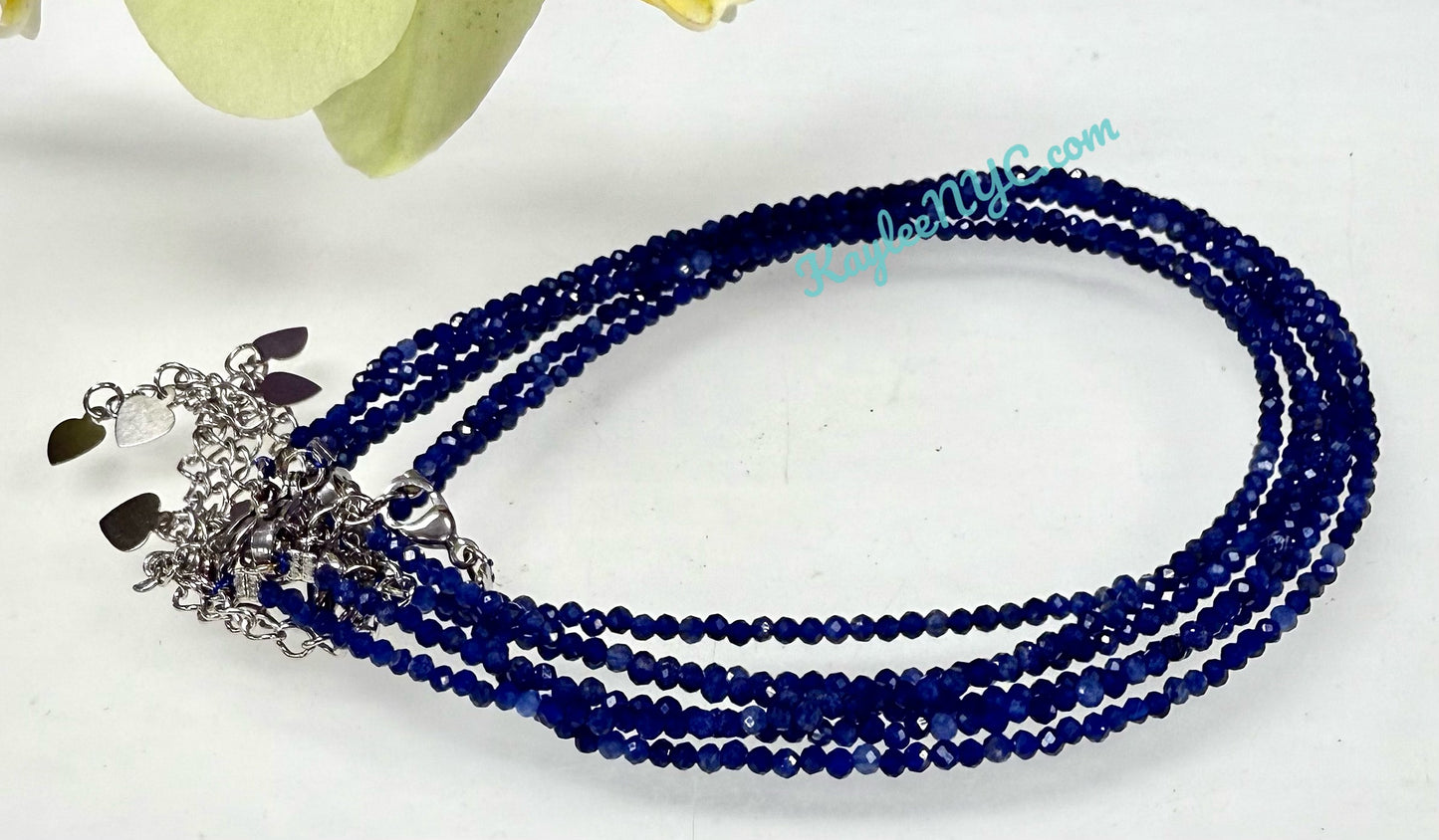 6 PCs 2mm Natural Sodalite Anklets Crystal Healing Energy