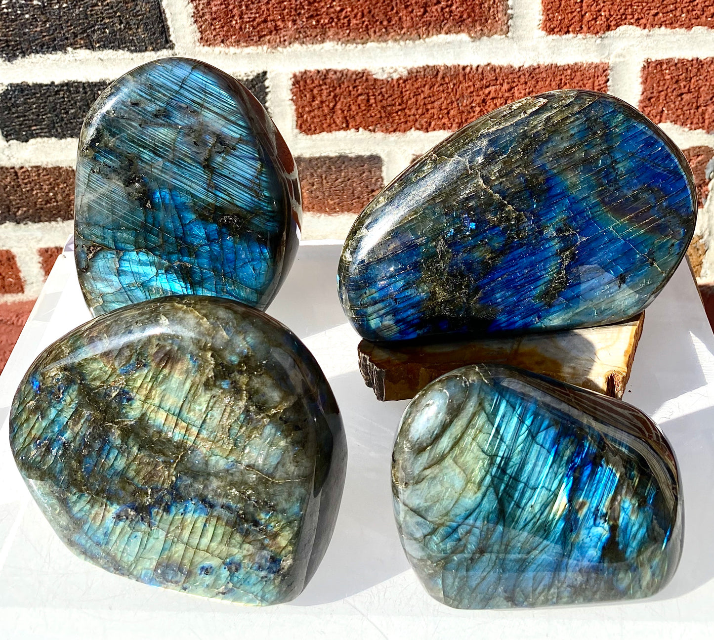 Wholesale Lot 3 to 5 Pcs Natural Sunset Labradorite Freeform Crystal 7.8 lb - 8 lb