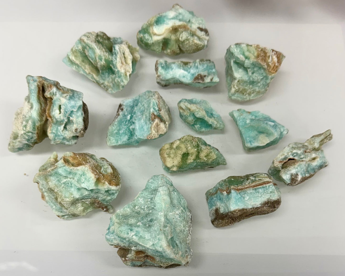 2 lbs Natural Blue Aragonite Rough Crystals Healing Energy