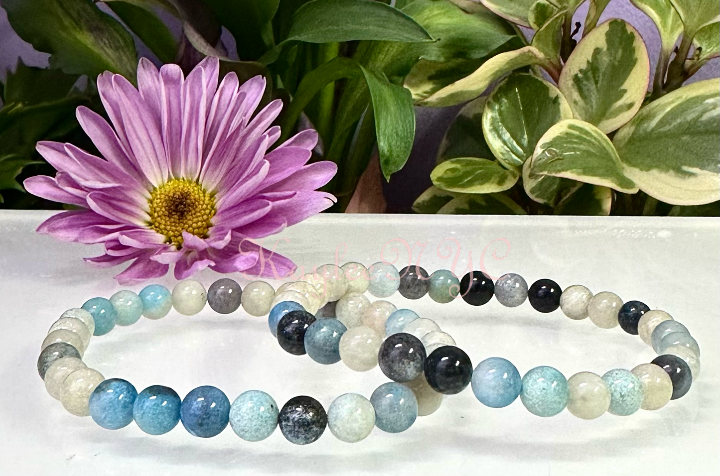 Wholesale 6 PCs 6mm Trolleite Natural Crystal Stretch Bracelet 7.5"