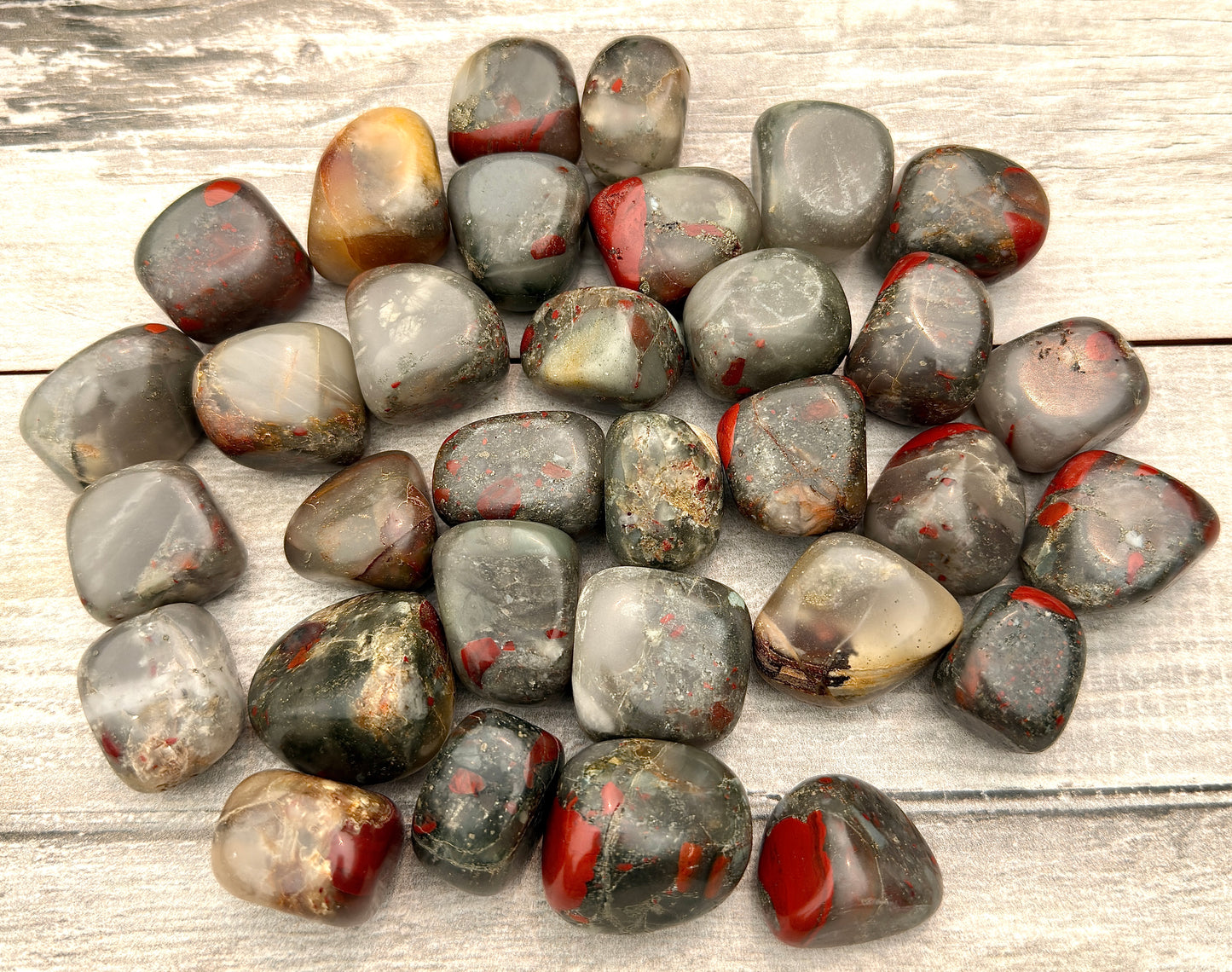 Wholesale Lot 2 Lbs Natural Bloodstone Tumble Healing Energy